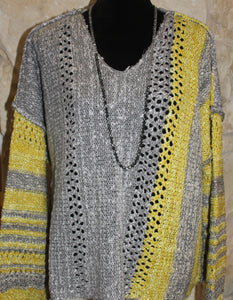 #5499 Grey and Yellow Sweater