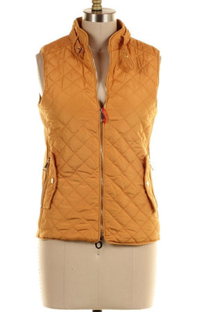 Faux Fur Lined Quilted Vest