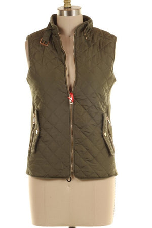 Faux Fur Lined Quilted Vest