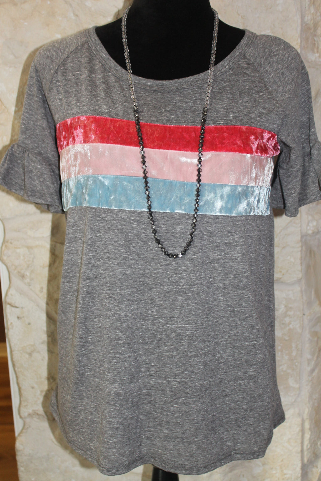 SKT2605 Crushed Velvet Block Top