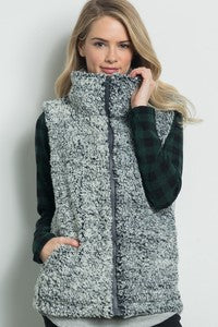 Sherpa zip cheap up vest